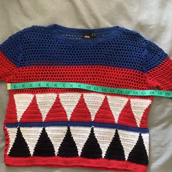 ASOS crochet top 8 preowned - Picture 14 of 15